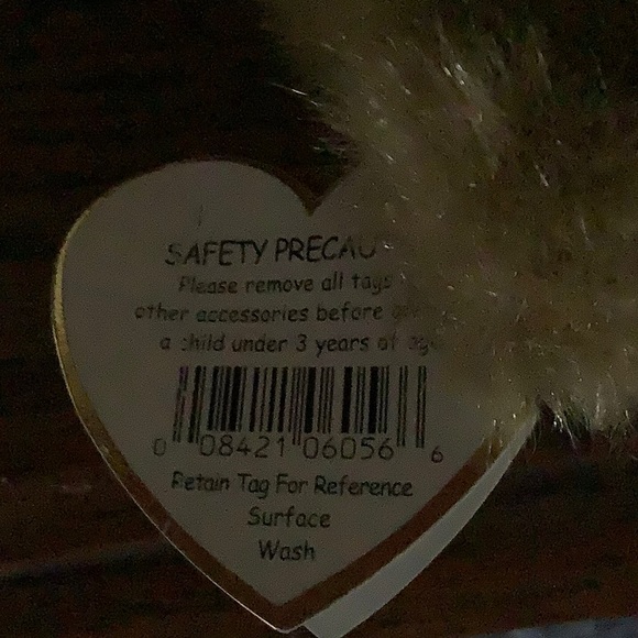 Vintage 1993 Ty Attic Treasures Plush Salty Bear Stuffed Beanie Baby w Tags - Picture 7 of 7